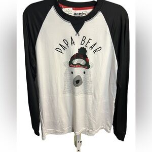 ☃️$5☃️ Cuddl Duds Papa Bear long sleeve pajama top Small